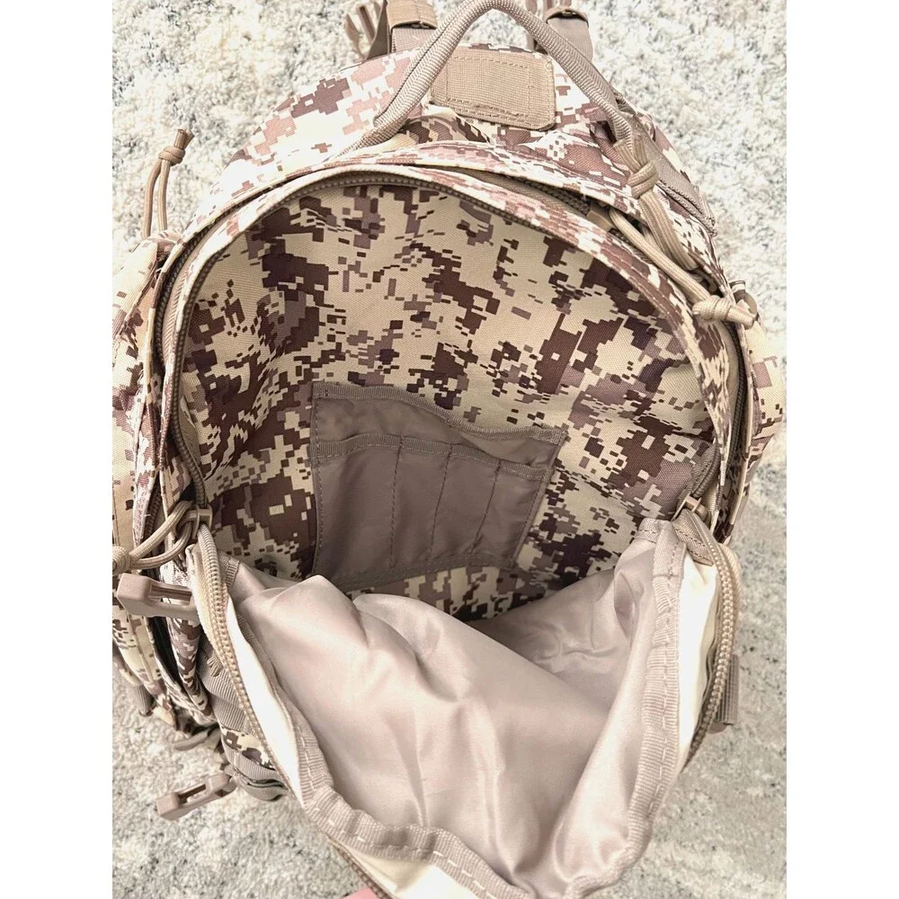 HIGHLAND TACTICAL Ballistic Backpack MOLLE Gear Bag Desert Digi Camo Military